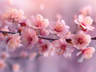 Beautiful flowering Japanese cherry - Sakura