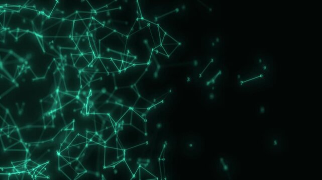 looped animation. generating numbers. the process of generation by neural networks