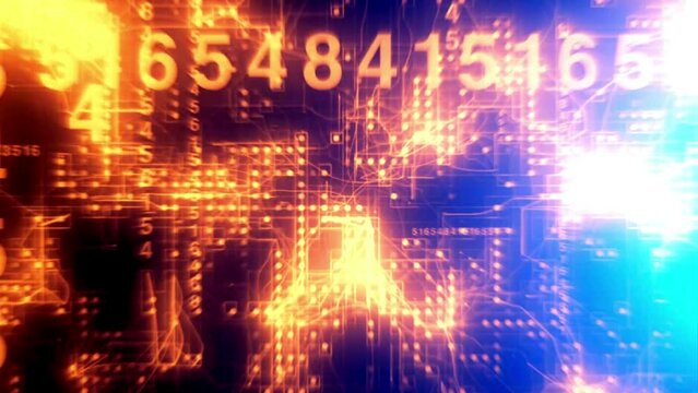 Random digits,Digital binary code. Computer matrix data falling numbers,number background