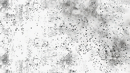 "Retro Grainy Pixelated Texture Background - Dense Black and White Abstract Design on Old Paper Aesthetic"