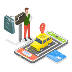 3D Isometric Flat Illustration of World Traveling, Summer Vacations. Item 2