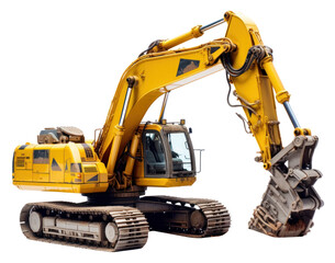 PNG Excavator white background construction.