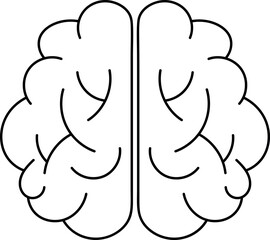 Black outline of a Brain 