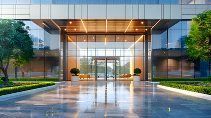 Glass Entrance and Side Lights in Modern Design