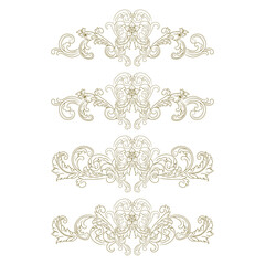 Naklejka premium Classic Vitage Wedding Ornaments Frames Separator Elements Classic Vintage Wedding Invitation Hand Drawn Ornate the Calligraphy Poster Victorian Style