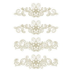 Classic Vitage Wedding Ornaments Frames Separator Elements Classic Vintage Wedding Invitation Hand Drawn Ornate the Calligraphy Poster Victorian Style