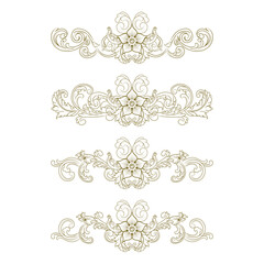 Classic Vitage Wedding Ornaments Frames Separator Elements Classic Vintage Wedding Invitation Hand Drawn Ornate the Calligraphy Poster Victorian Style