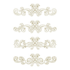 Classic Vitage Wedding Ornaments Frames Separator Elements Classic Vintage Wedding Invitation Hand Drawn Ornate the Calligraphy Poster Victorian Style