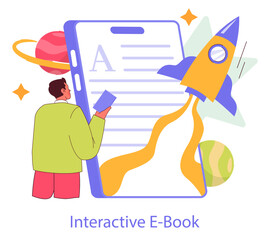 Interactive Engagement. Flat Vector Illustration