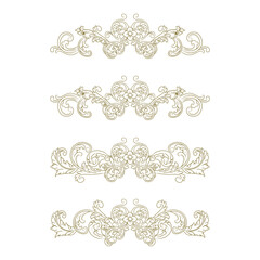 Classic Vitage Wedding Ornaments Frames Separator Elements Classic Vintage Wedding Invitation Hand Drawn Ornate the Calligraphy Poster Victorian Style