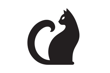cat silhouette vector illustration, animal illustrations artwork and design
