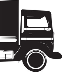 Silhouettes of truck