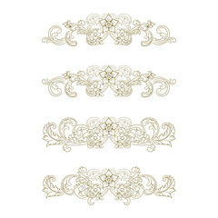 Classic Vitage Wedding Ornaments Frames Separator Elements Classic Vintage Wedding Invitation Hand Drawn Ornate the Calligraphy Poster Victorian Style