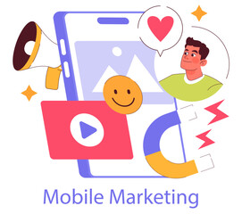 Millennials Targeting. Flat Vector Illustration