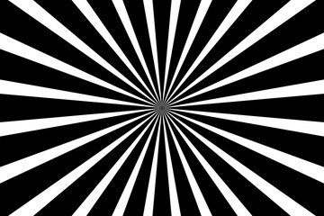 white and black sunburst ray pattern background. white and black sun burst gradient wide vector background