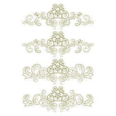 Classic Vitage Wedding Ornaments Frames Separator Elements Classic Vintage Wedding Invitation Hand Drawn Ornate the Calligraphy Poster Victorian Style