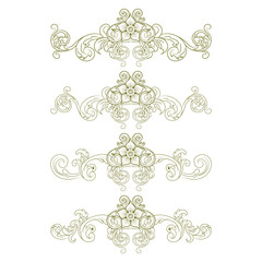 Classic Vitage Wedding Ornaments Frames Separator Elements Classic Vintage Wedding Invitation Hand Drawn Ornate the Calligraphy Poster Victorian Style