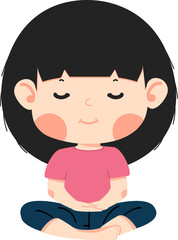 Woman sitting in meditation