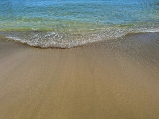 Sea and sandy beach at summer