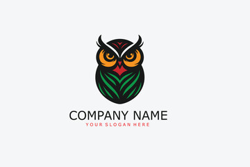 Obraz premium Owl Vector Logo Design Template