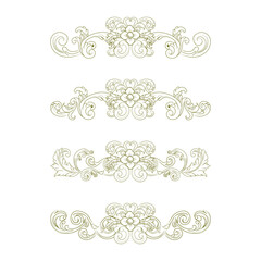 Classic Vitage Wedding Ornaments Frames Separator Elements Classic Vintage Wedding Invitation Hand Drawn Ornate the Calligraphy Poster Victorian Style