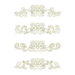Classic Vitage Wedding Ornaments Frames Separator Elements Classic Vintage Wedding Invitation Hand Drawn Ornate the Calligraphy Poster Victorian Style