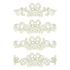 Classic Vitage Wedding Ornaments Frames Separator Elements Classic Vintage Wedding Invitation Hand Drawn Ornate the Calligraphy Poster Victorian Style