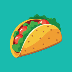 Fast food tacos with pork and vegetables
