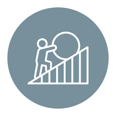 Struggle icon vector image. Can be used for Burnout.