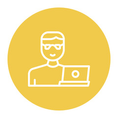 Geek icon vector image. Can be used for Urban Tribes.