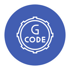 Fototapeta premium G Code icon vector image. Can be used for 3d Printing.