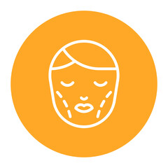 Chin Augmentation icon vector image. Can be used for Plastic and Cosmetic Surgery.