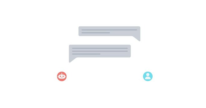 Smart AI chat bot communicate with human. AI automatic answering system. Automatic chat response concept.