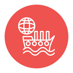 Obraz premium Port Of Call icon vector image. Can be used for Cruiser.