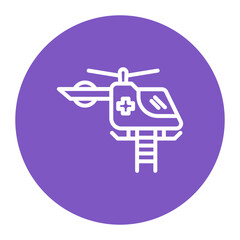Helicopter Rescue icon vector image. Can be used for Rescue And Response.