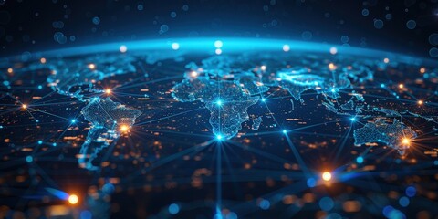 Obraz premium Global Network Connection Illustration