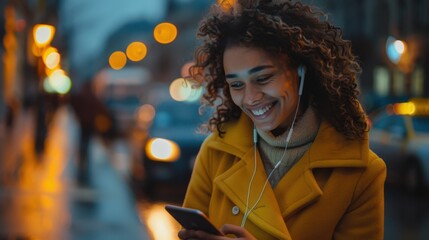 The woman with smartphone