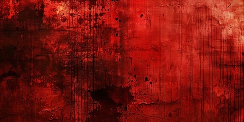 Obraz premium Red Splashes and Drips on a Grunge Background