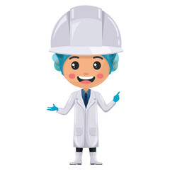 Quality control supervisor pointing his finger. Express an idea and indicate with the index finger. Food industry engineer. Chief food safety engineer. Safety in food production and processing