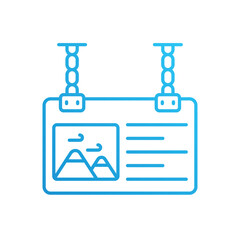 Obraz premium Sign Board vector icon