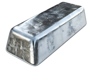 A shiny zinc ingot