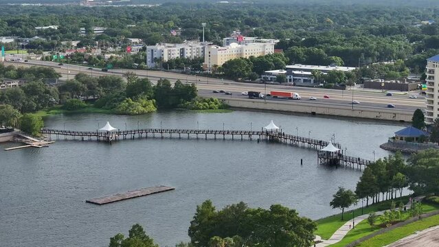 Altamonte Springs, Florida, USA - This stunning aerial footage captures the vibrant and picturesque city of Altamonte Springs.