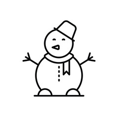 Snowman vector icon
