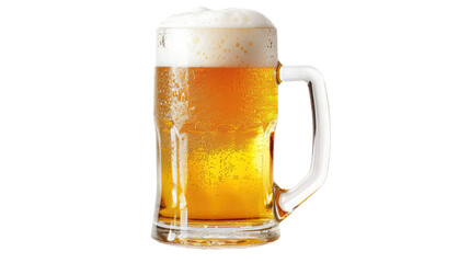 Glass of beer, transparent background PNG
