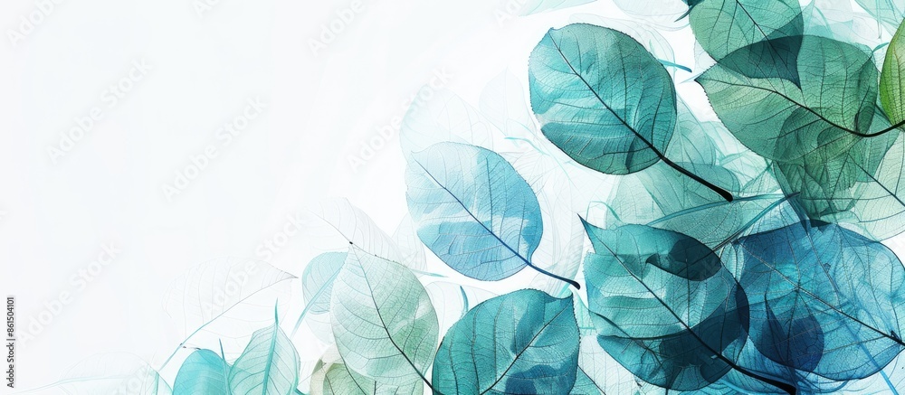 Poster Background of abstract skeleton leaves with copy space image.
