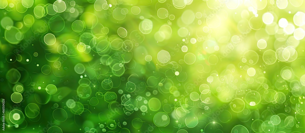 Poster Abstract blurry green background with copy space image.
