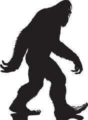 Bigfoot silhouettes vector image Flat silhouette design illustration
