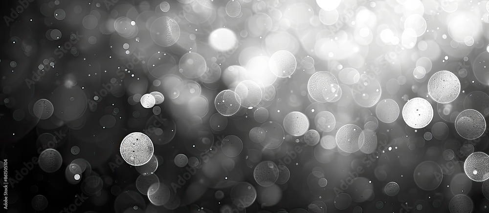 Poster Black and white bokeh background with copy space image.