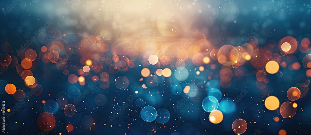 Poster An abstract backdrop with beautiful bokeh lights and copy space image.