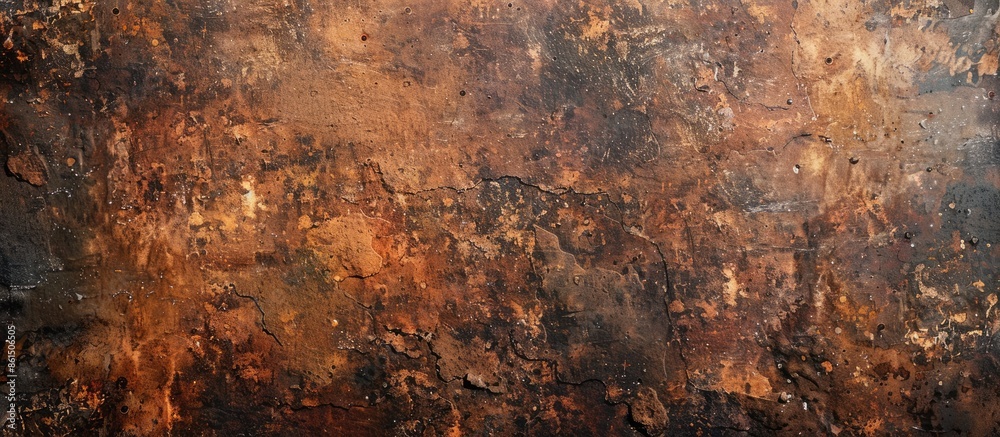 Poster concrete textured background with grunge red brown rust stain, ideal for copy space image.